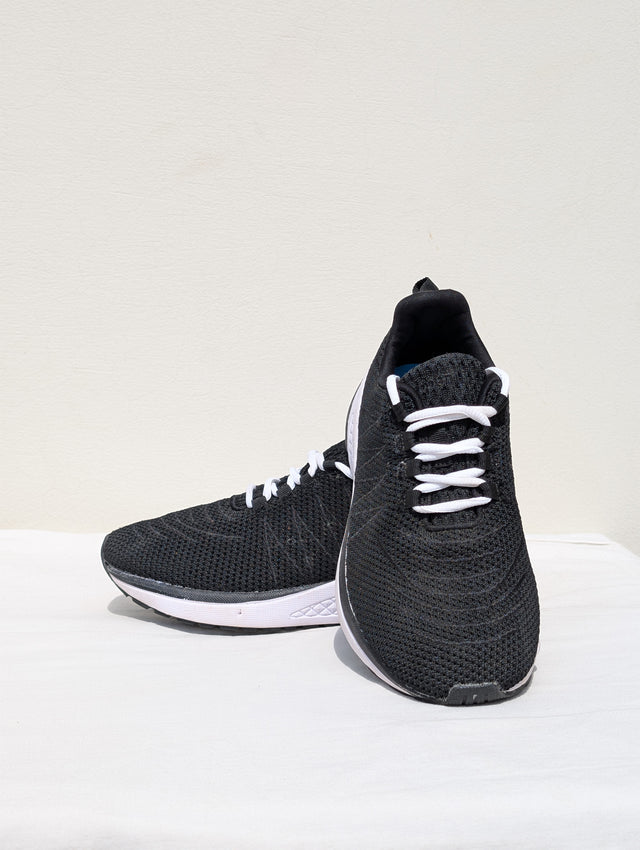 Propet Black Mesh Sneakers with White Sole