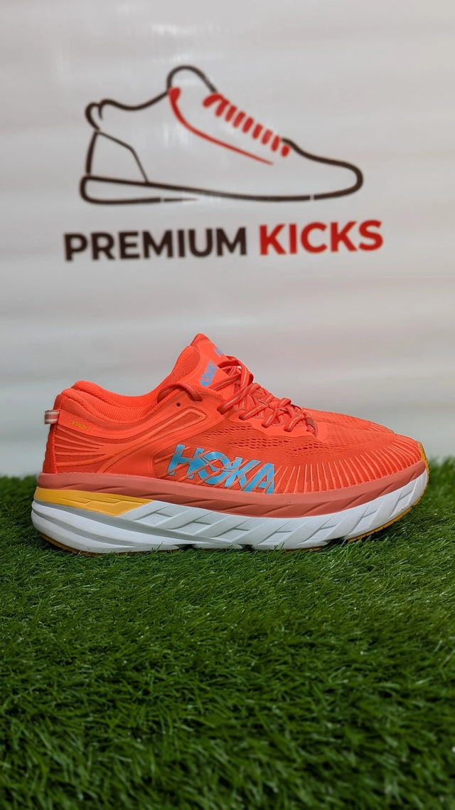 HOKA Bondi 7 Running Shoes – Coral Orange