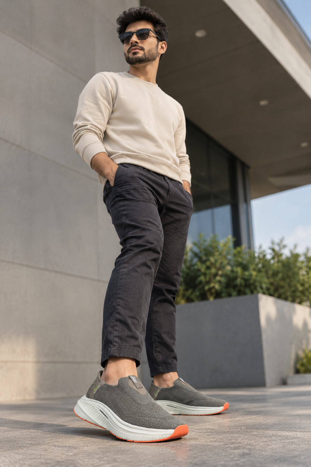Men's Grey Slip-On Sneakers – Made in Vietnam