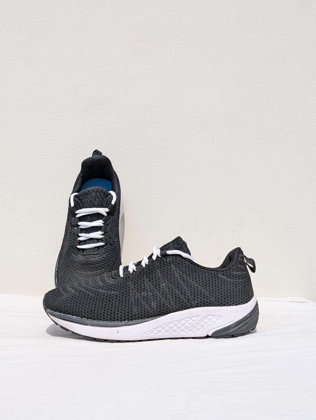 Propet Black Mesh Sneakers with White Sole