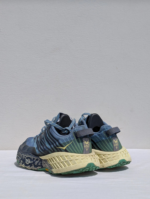 HOKA Speedgoat 4 Trail Running Shoes – Blue & Yellow