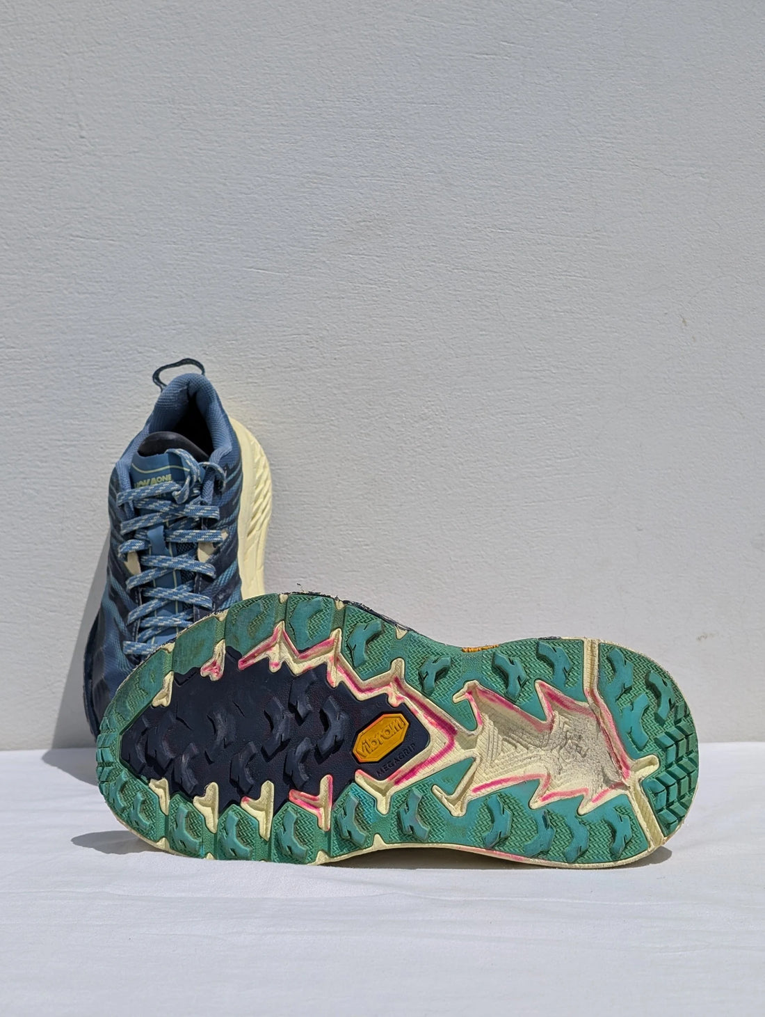 HOKA Speedgoat 4 Trail Running Shoes – Blue & Yellow