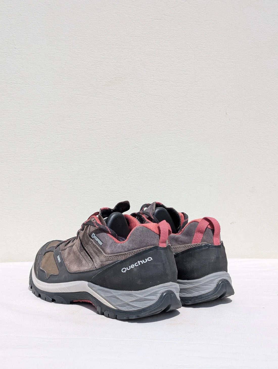 Quechua MH100 Hiking Shoes – Brown & Black Waterproof Outdoor Sneakers