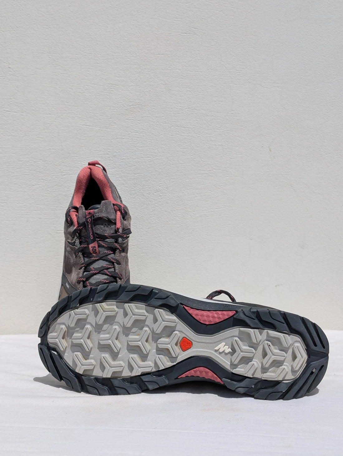 Quechua MH100 Hiking Shoes – Brown & Black Waterproof Outdoor Sneakers