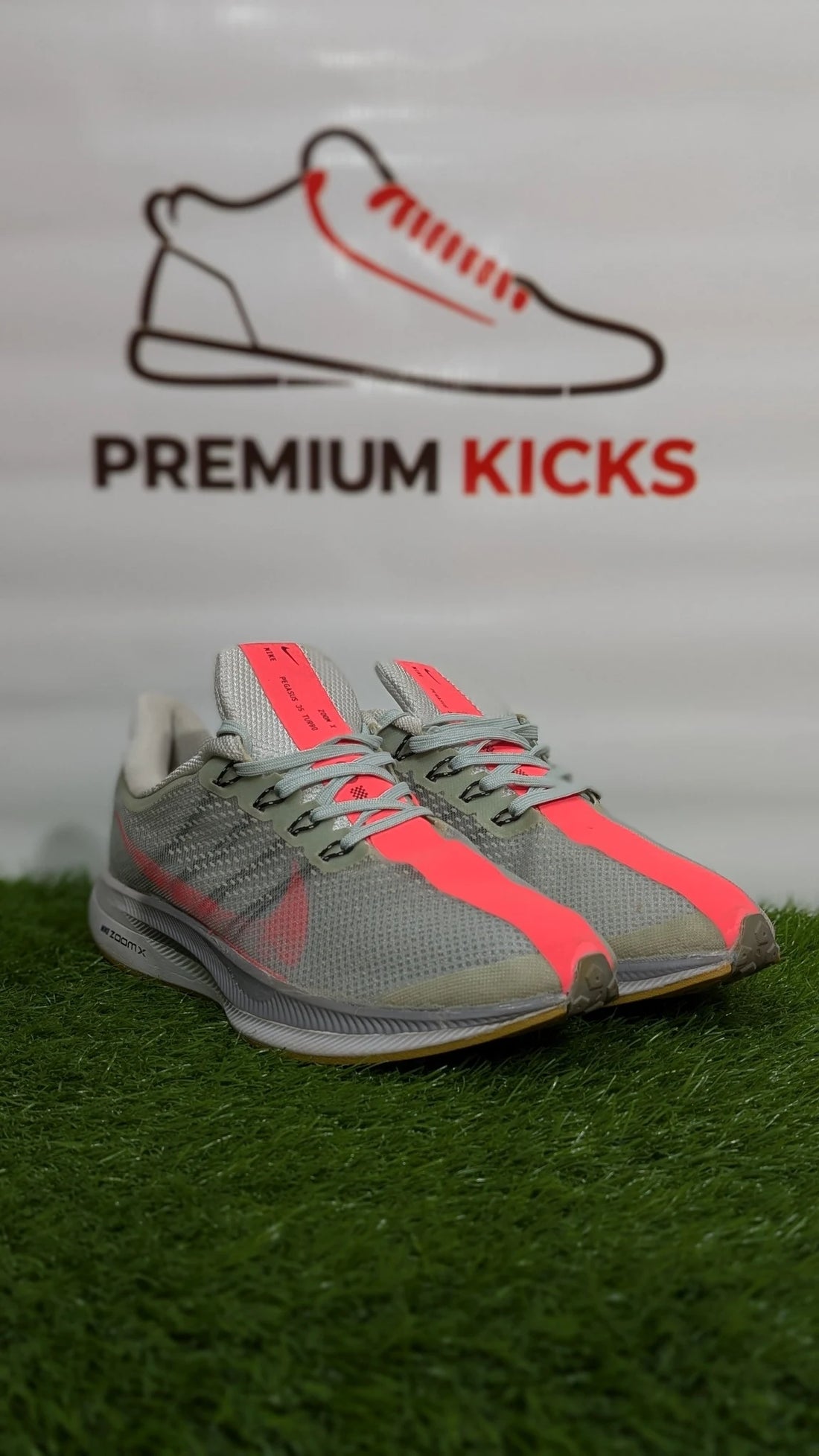 Nike ZoomX Pegasus 35 Turbo Running Shoes – Grey & Coral Pink