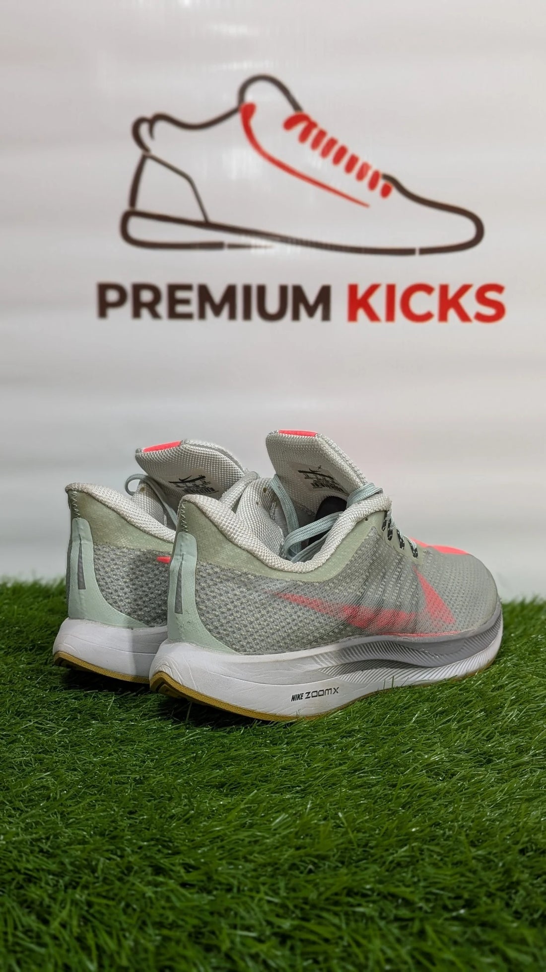 Nike ZoomX Pegasus 35 Turbo Running Shoes – Grey & Coral Pink