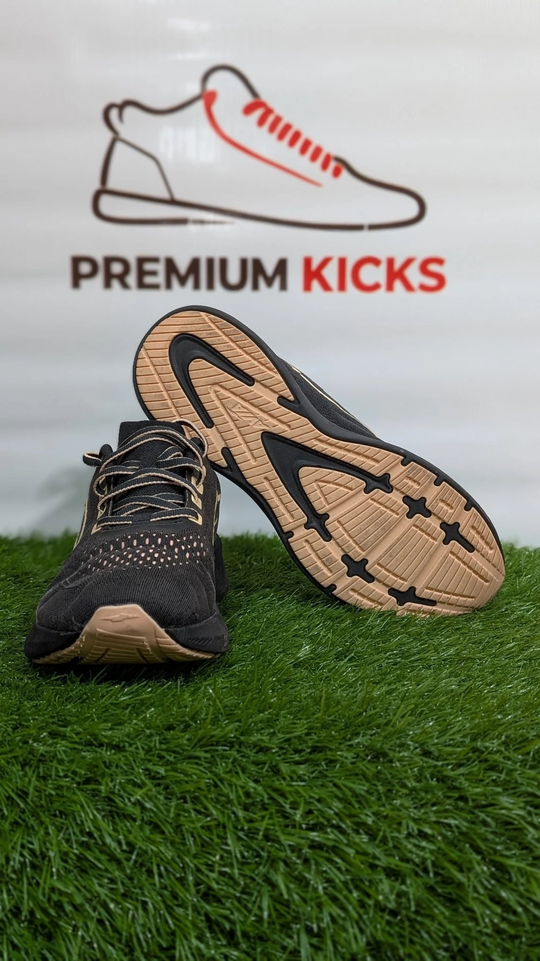 Avia Running Shoes – Black & Gold Sneakers