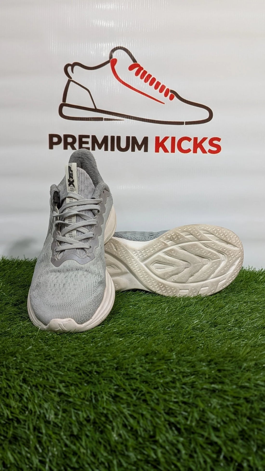 XTEP Running Shoes – Grey & White Athletic Sneakers