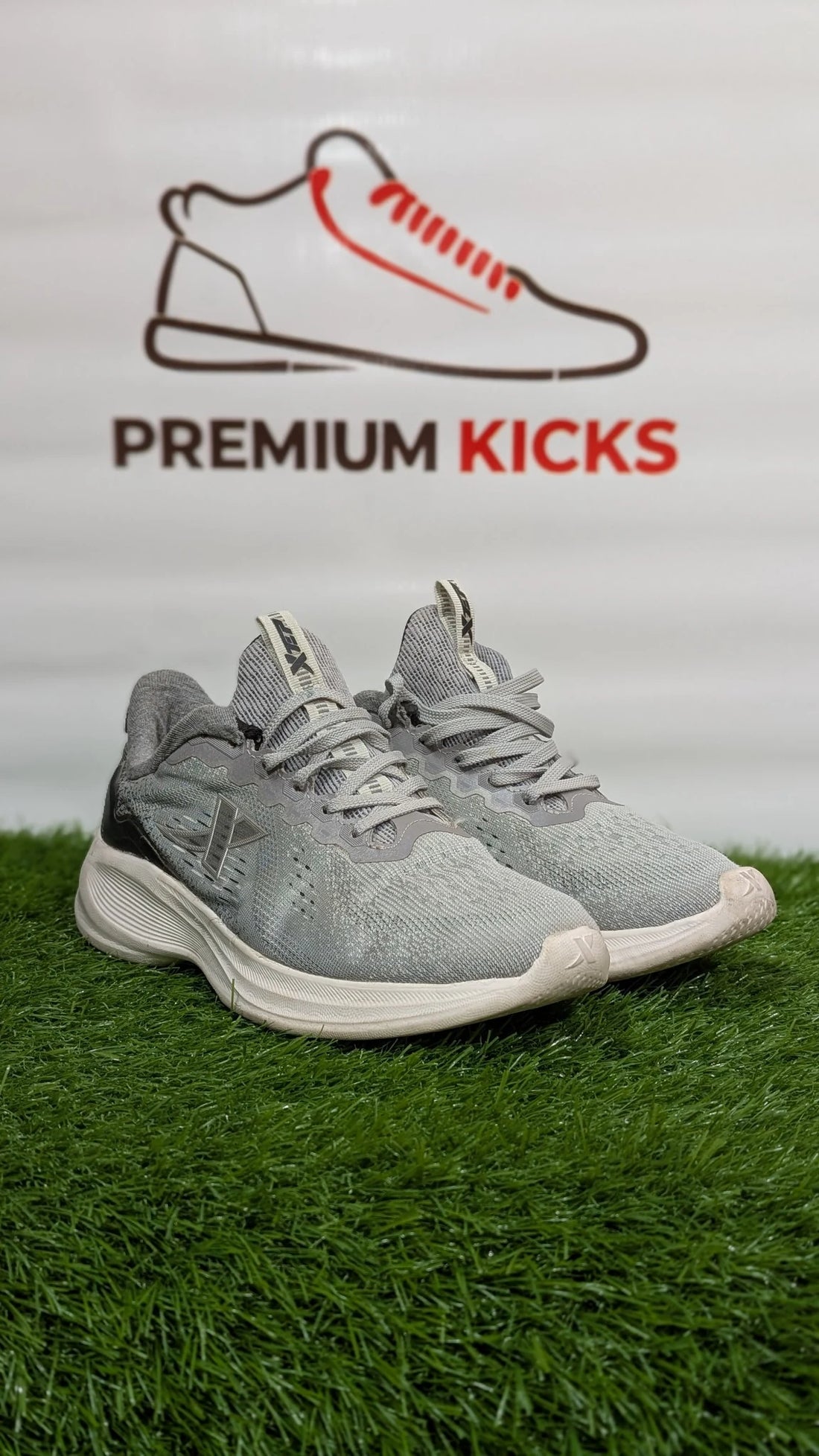 XTEP Running Shoes – Grey & White Athletic Sneakers
