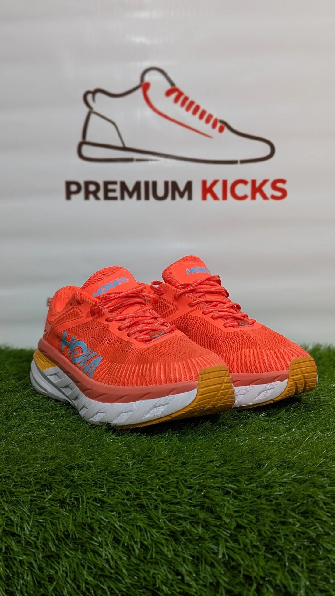 HOKA Bondi 7 Running Shoes – Coral Orange