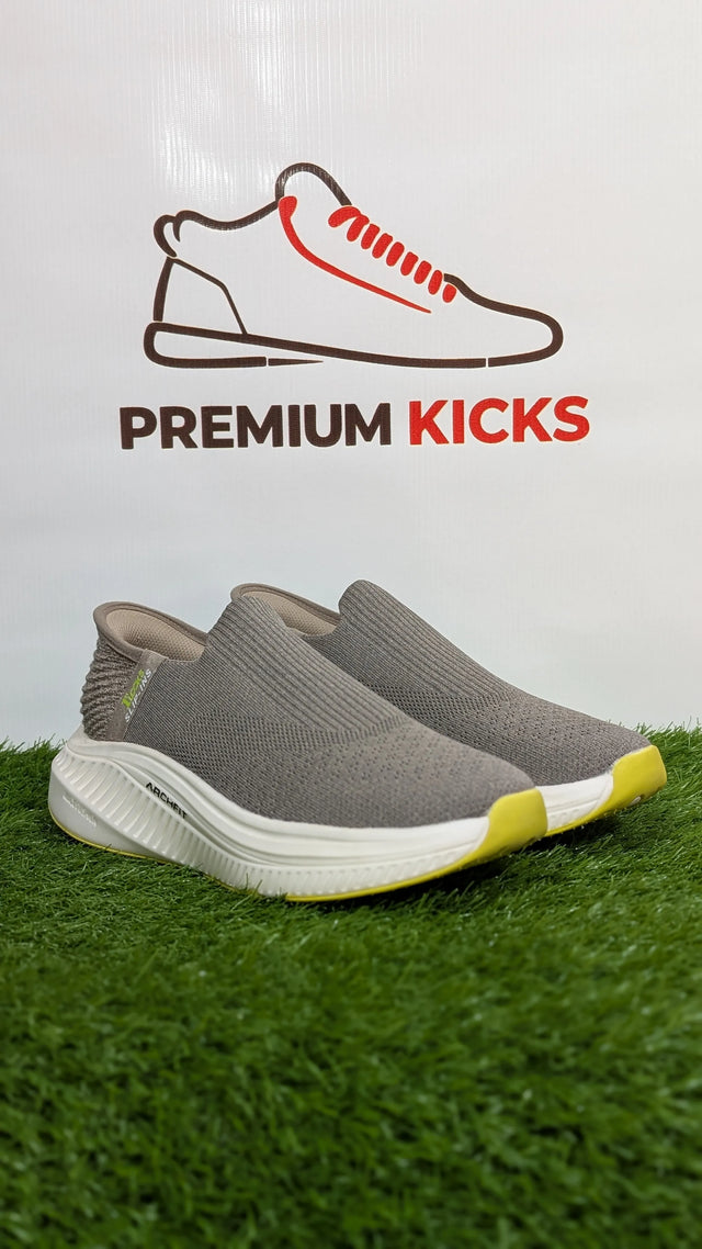 Skechers Slip-On Sneakers Dark Grey & Khaki | Premium Kicks