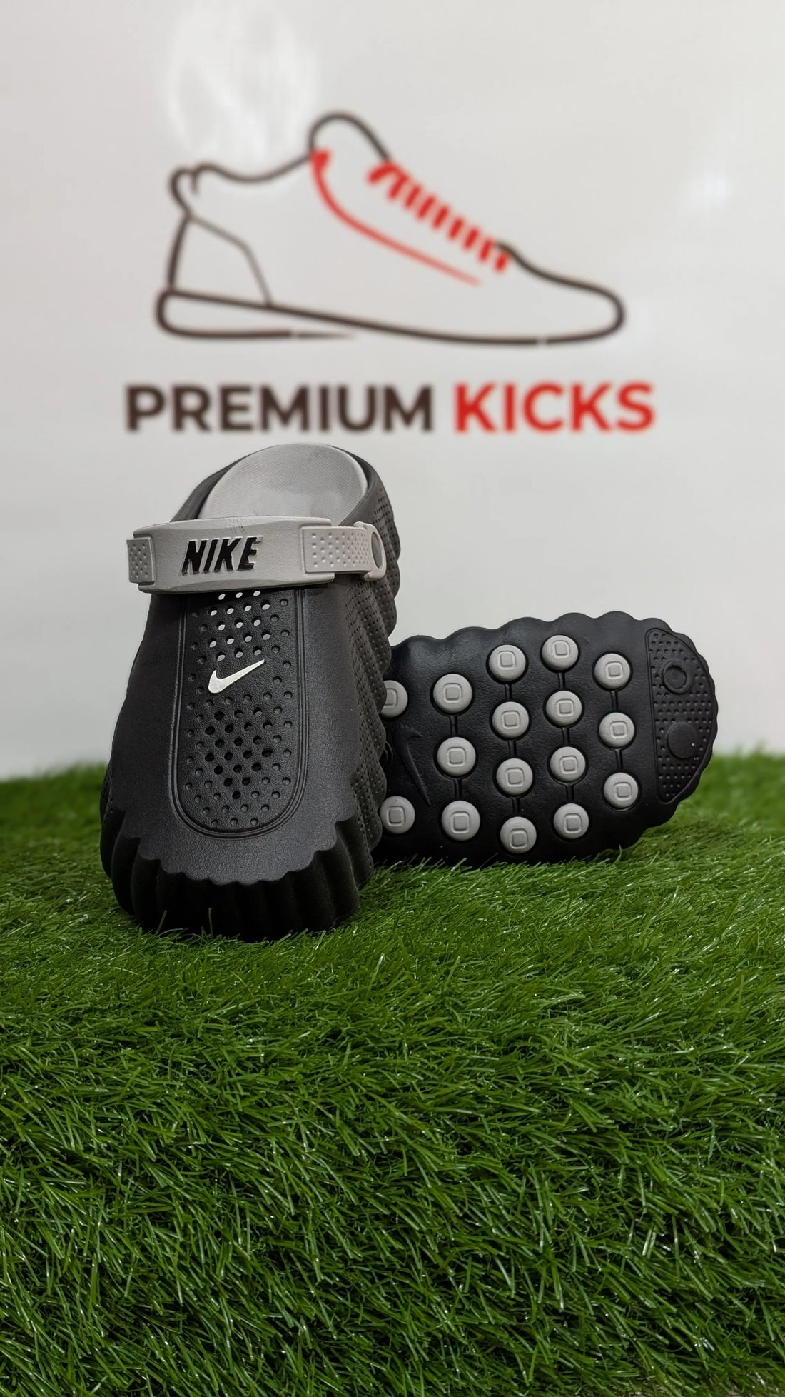 Sporty Clog Slides in Olive Green & Black | Premium Kicks