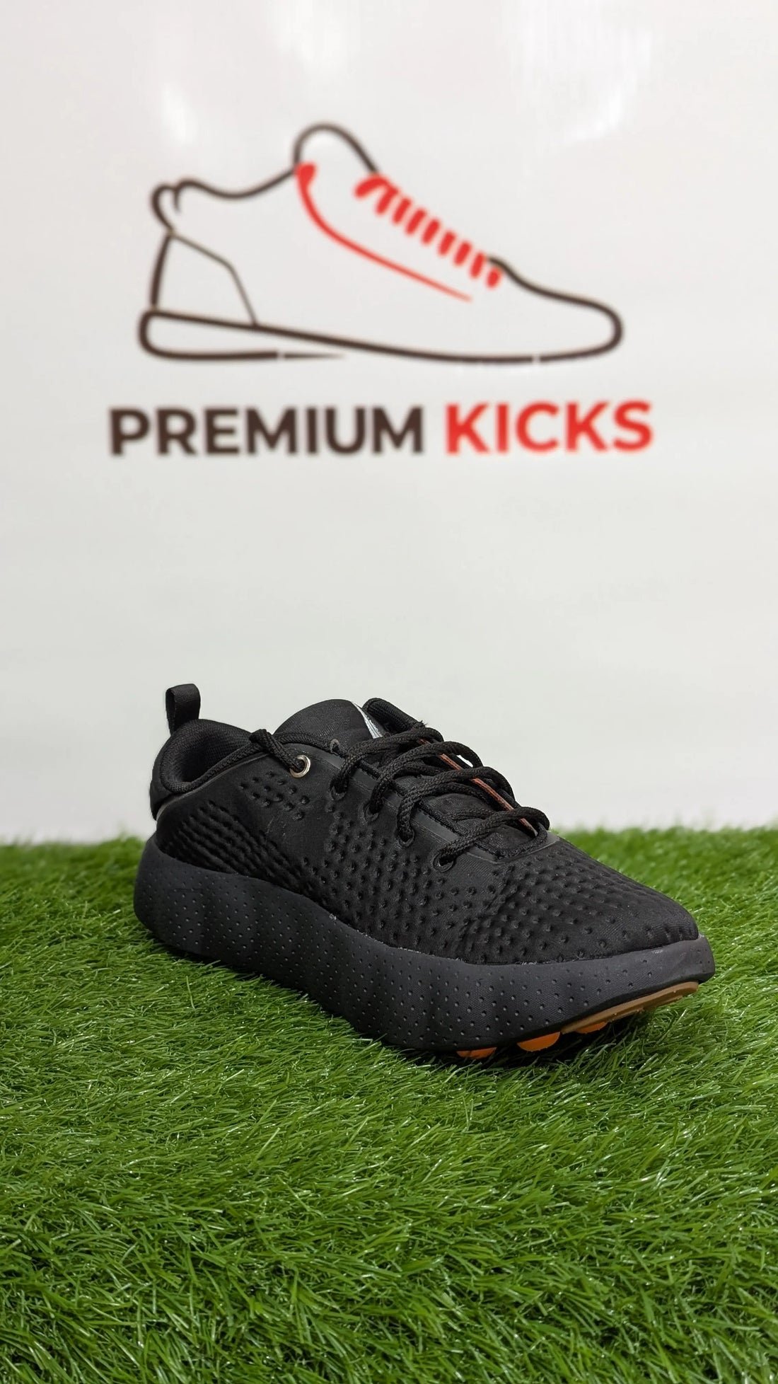 Black & Grey Sneakers with Orange Pod Sole | Premium Kicks