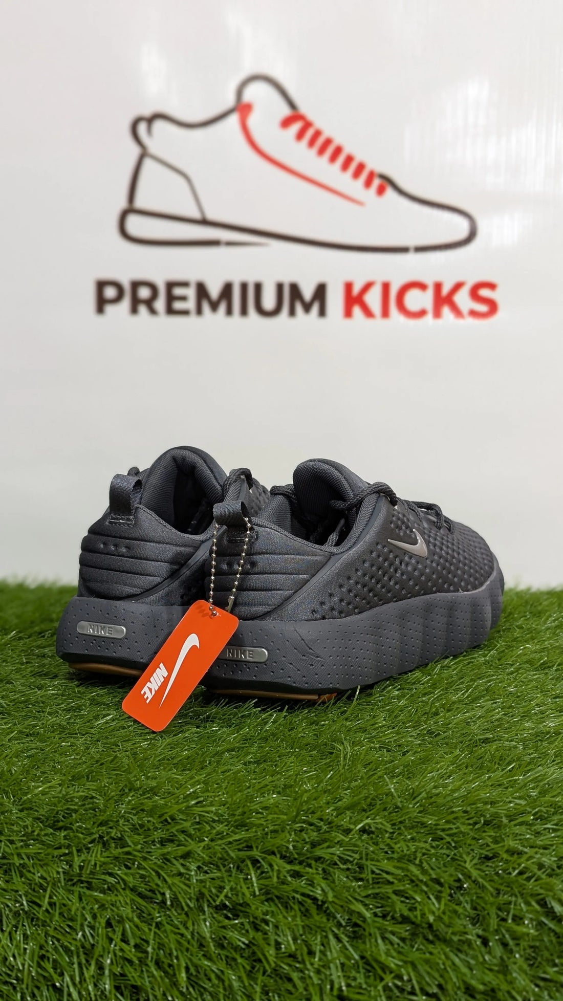 Black & Grey Sneakers with Orange Pod Sole | Premium Kicks