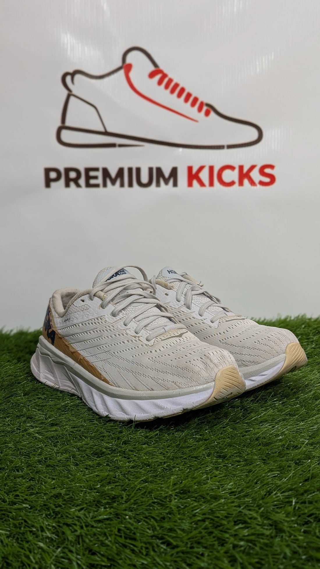HOKA Arahi 4 Cream & Beige Running Shoes | Premium Kicks
