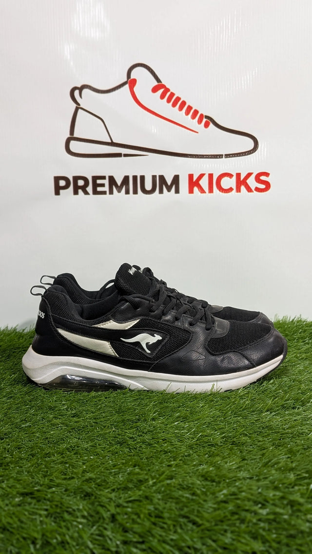 KangaROOS Men's Sneakers – Black & White Air Cushion Style