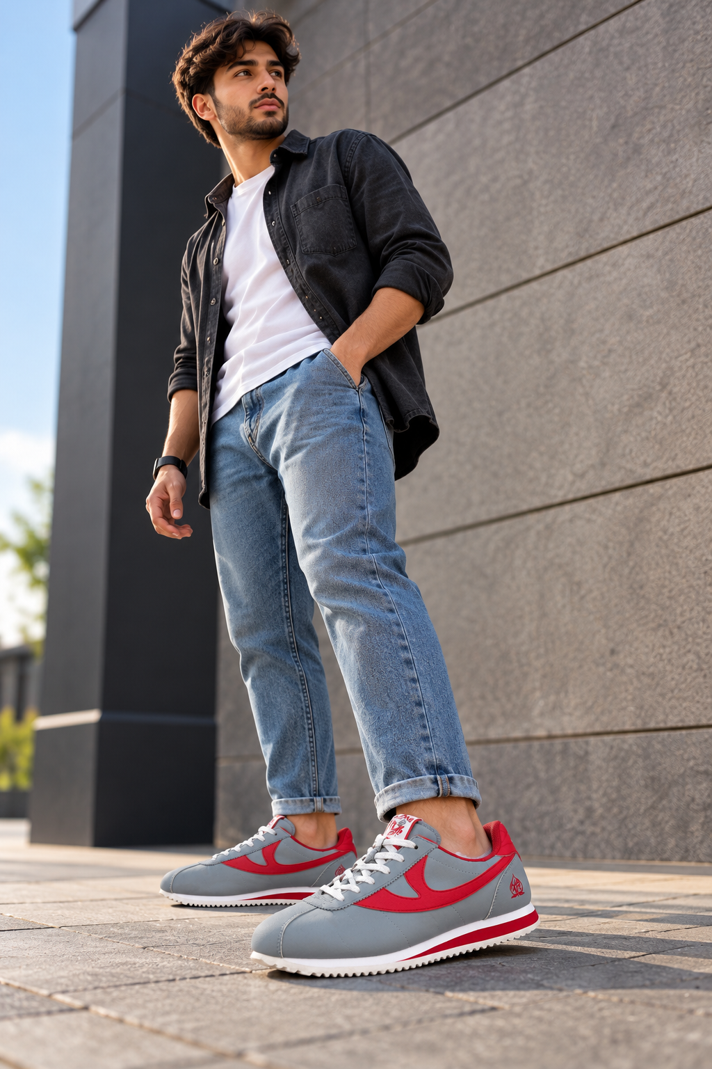 Qaiodan The Monkey King Sneakers – Grey & Red Casual Shoes