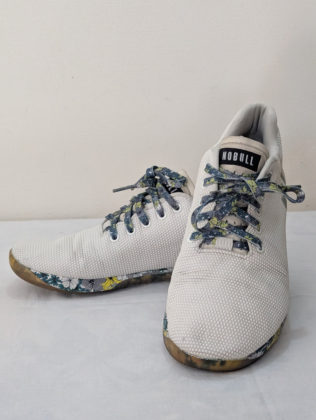 NO BULL White Floral Lifestyle Sneakers