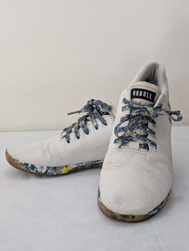 NO BULL White Floral Lifestyle Sneakers