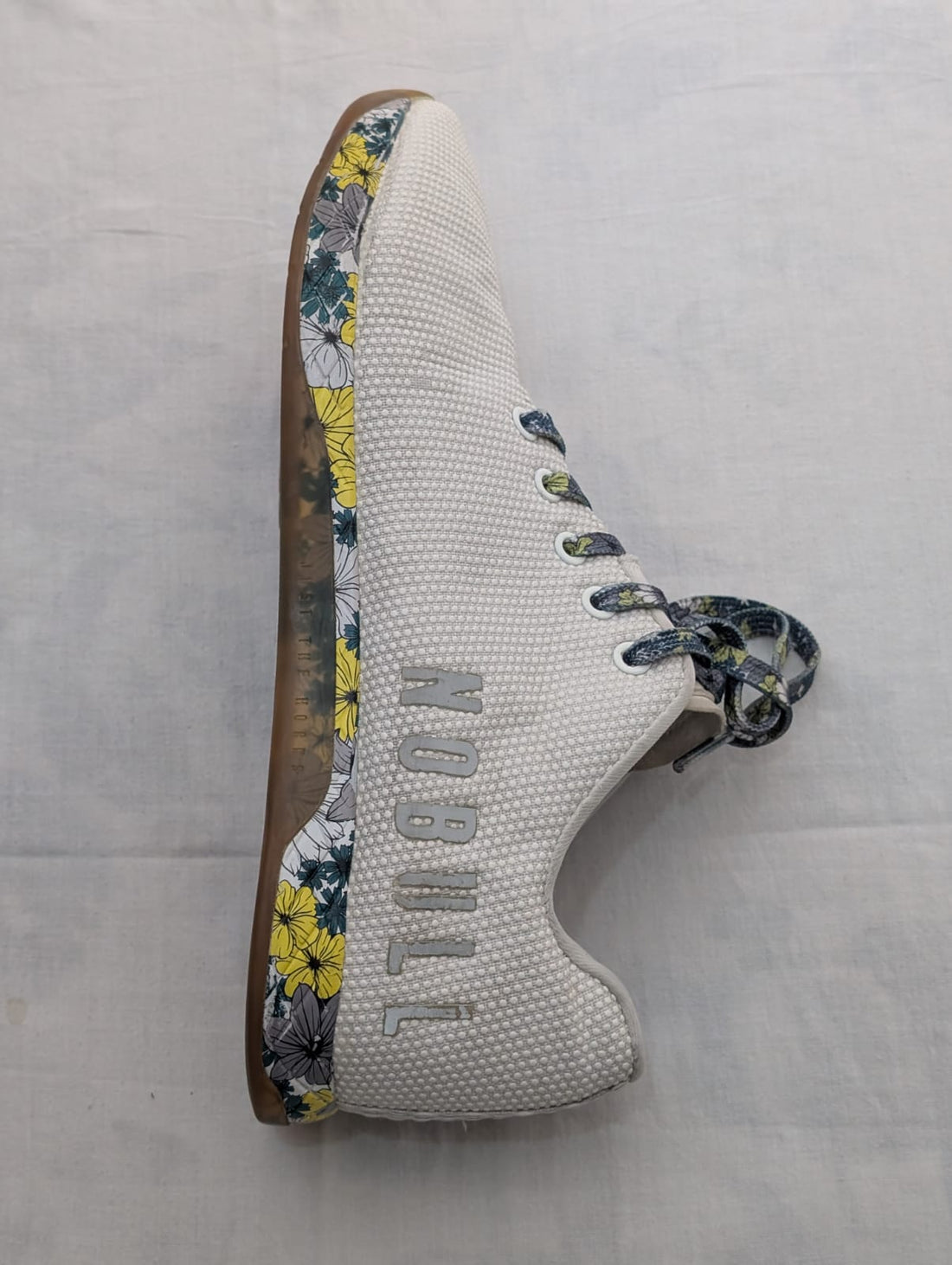 NO BULL White Floral Lifestyle Sneakers