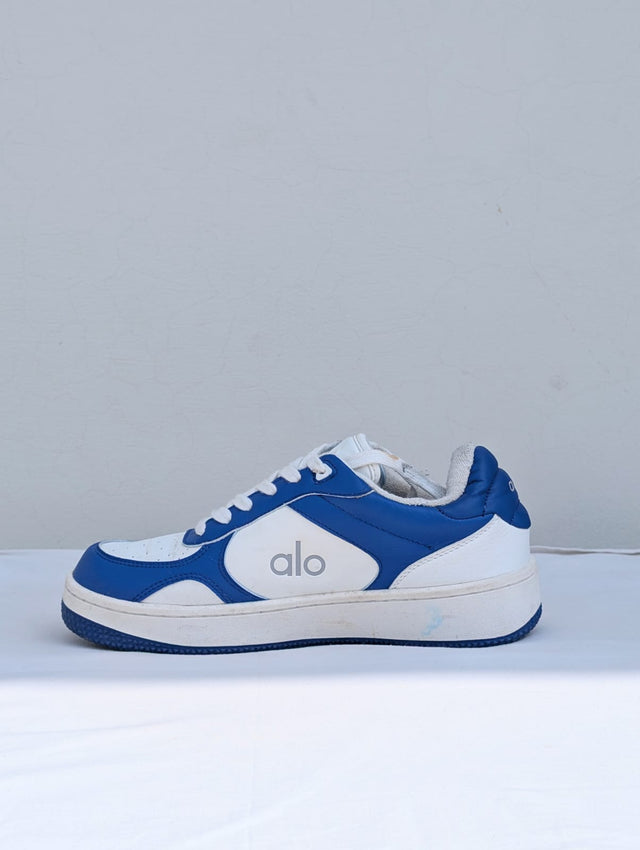 ALO Blue & White Classic Court Sneakers