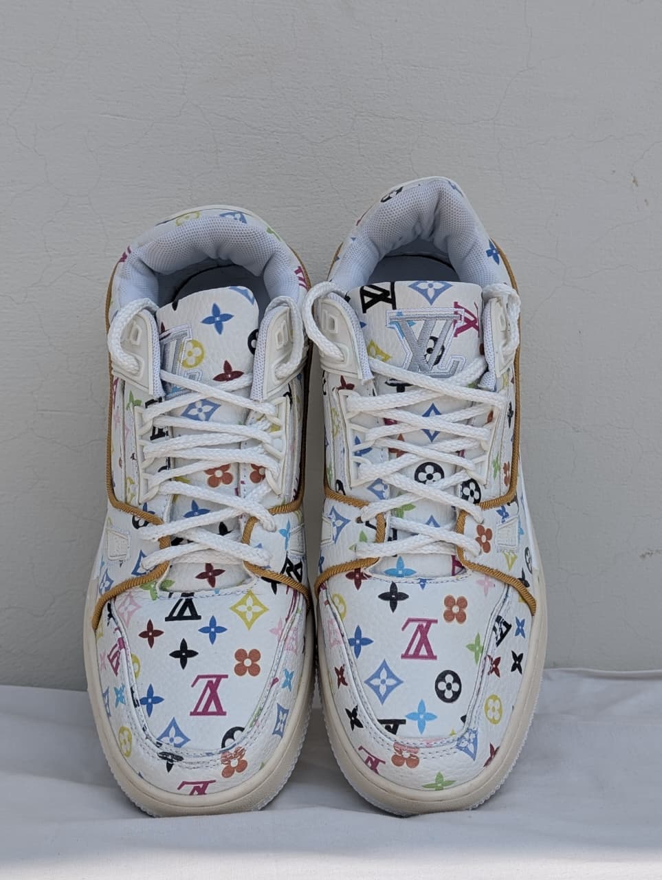 LV Multicolor Monogram Style Chunky Sneakers