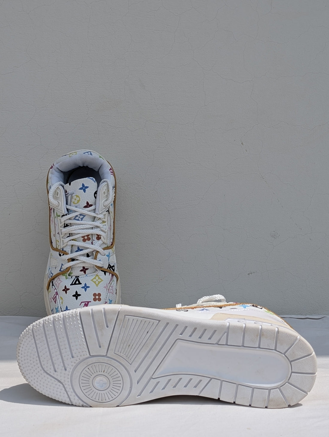 LV Multicolor Monogram Style Chunky Sneakers