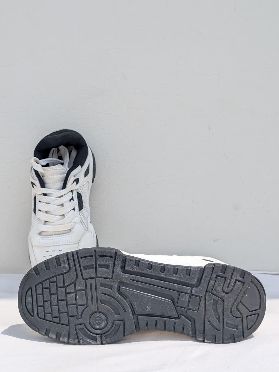 Remake Warrior High-Top White & Black Sneakers