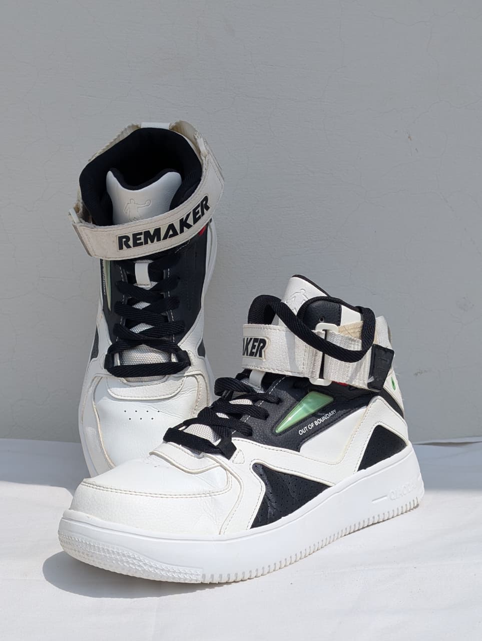 Remake Warrior High-Top White & Black Sneakers