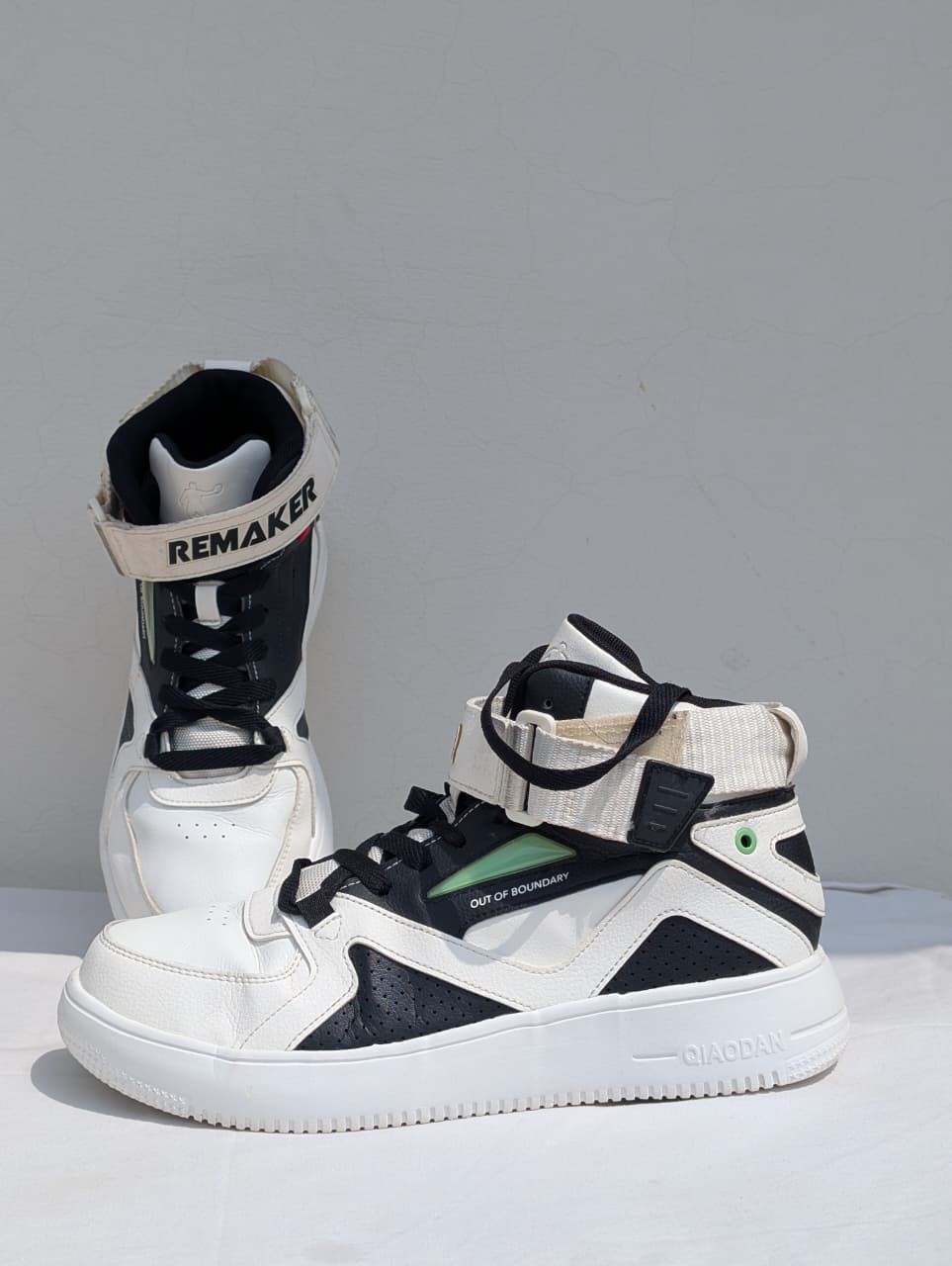 Remake Warrior High-Top White & Black Sneakers