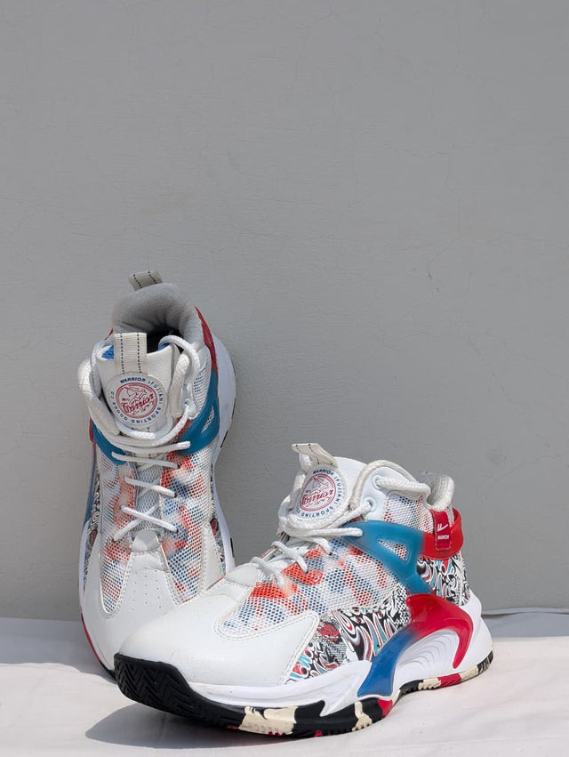 Warrior Graphic Red & Blue Sneakers