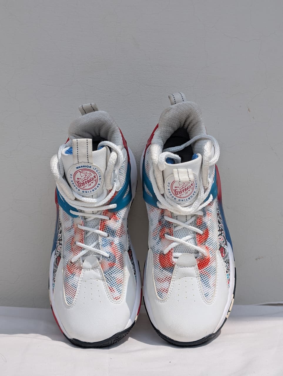 Warrior Graphic Red & Blue Sneakers