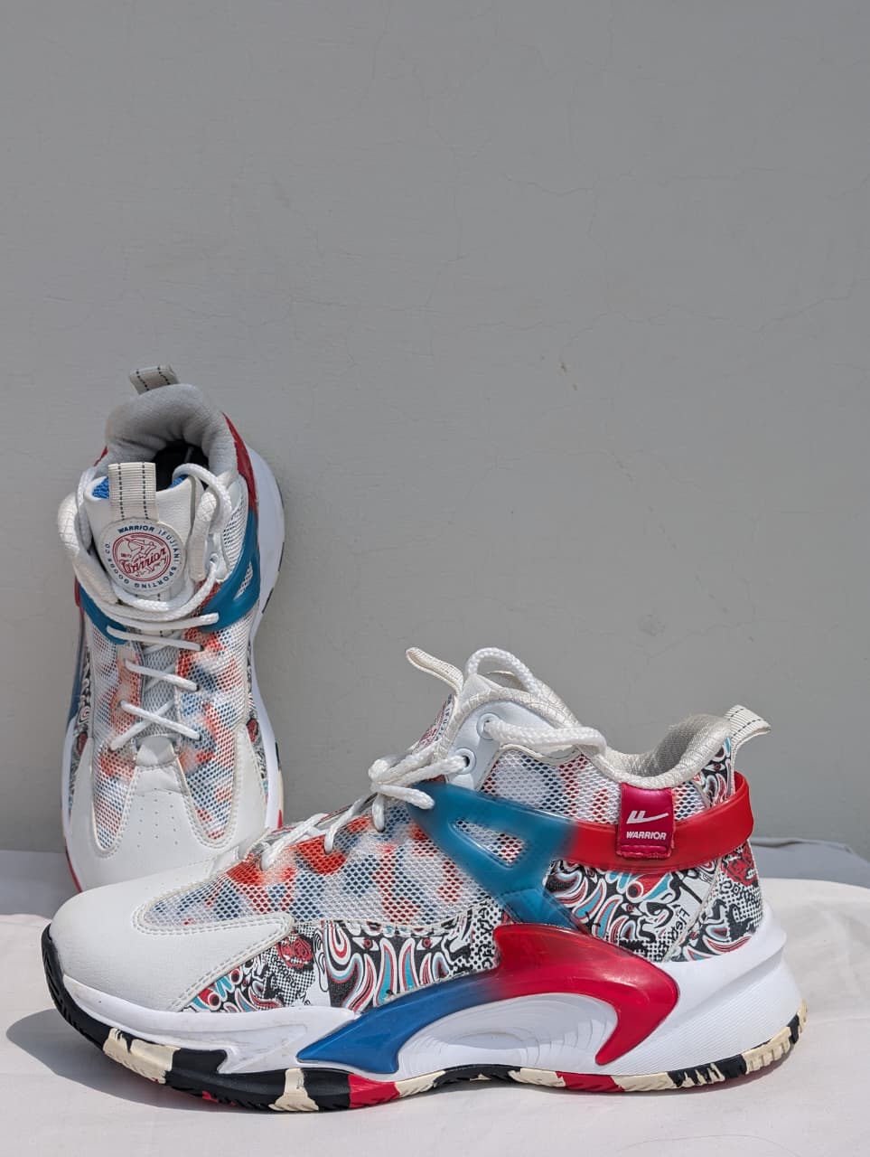Warrior Graphic Red & Blue Sneakers