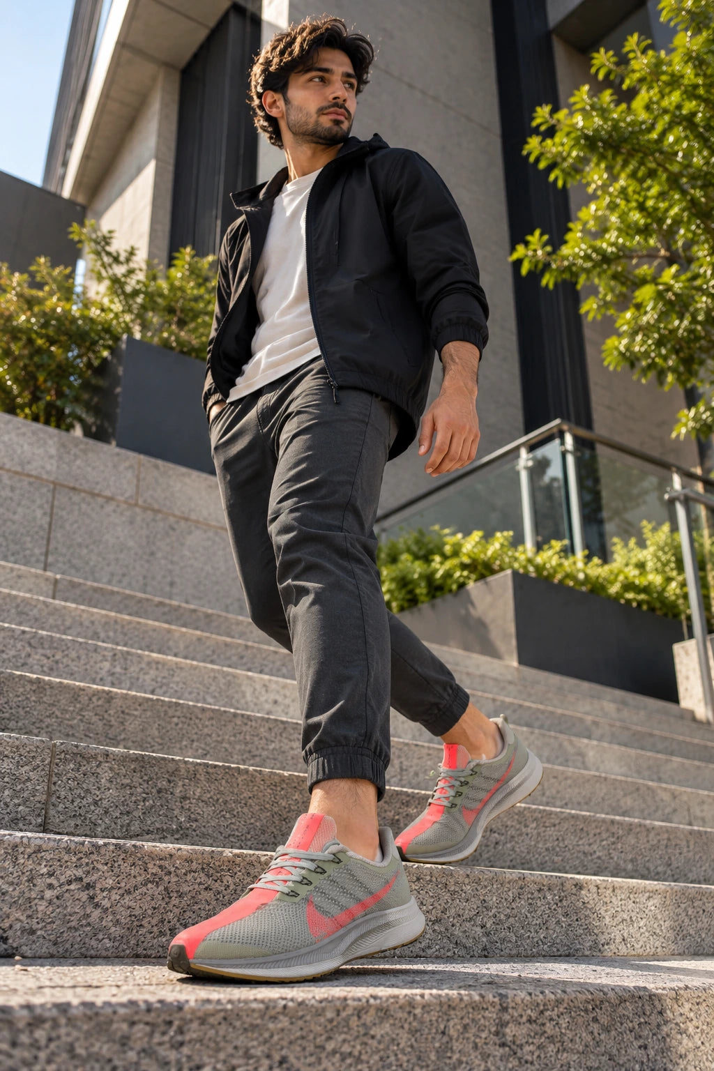 Nike ZoomX Pegasus 35 Turbo Running Shoes – Grey & Coral Pink