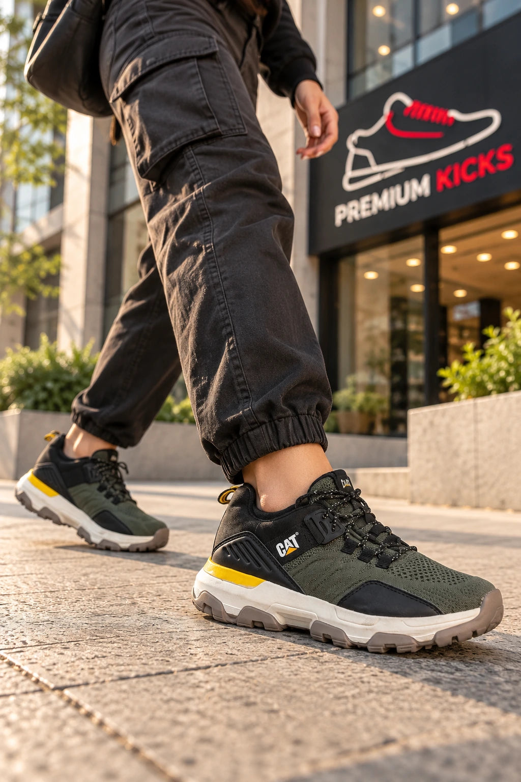 CAT Sneakers – Olive Green & Black | Premium Kicks